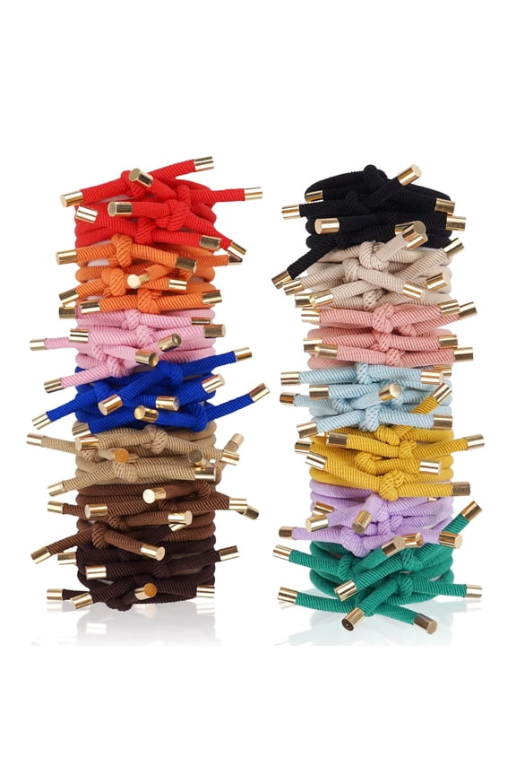 56 Pieces Hair Tie Elastics Knotted Hair Ties Ponytail Holders for Women for Women Girls, 14 Colors