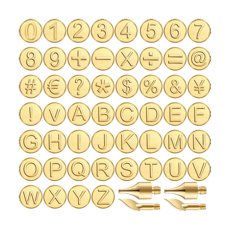 Yoption 28 Pieces Wood Burning Tips, Letter Wood Burning Tool Uppercase  Alphabet Branding and Personalization Set for Wood and Other Surfaces by