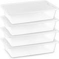 56 Quart Snaplock Clear Plastic Tote Container Bin with Secure Lid and