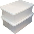 56 Quart Snaplock Clear Plastic Tote Container Bin with Secure Lid and