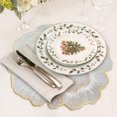 thumbnail image 1 of 56 STORE 3pcs Gold Floral Round Placemats Set of 3 - 15x15 Inch Metallic Shiny Vinyl Placemats, Reusable Dining Table Mats for Wedding, Banquet, Birthday, Party, Restaurant Decor, 1 of 9