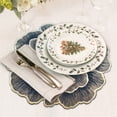 thumbnail image 1 of 56 STORE 3pcs black Floral Round Placemats Set of 3 - 15x15 Inch Metallic Shiny Vinyl Placemats, Reusable Dining Table Mats for Wedding, Banquet, Birthday, Party, Restaurant Decor, 1 of 9