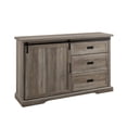 thumbnail image 1 of 56" Sliding Grooved Door 3 Drawer Sideboard - Grey Wash, 1 of 5