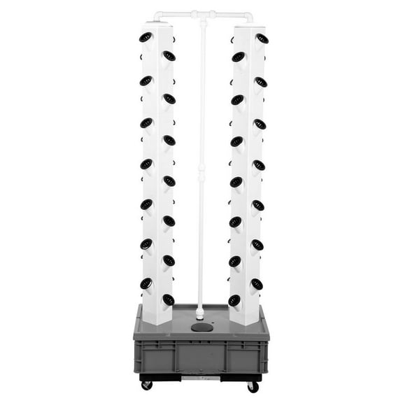 56-Slot Hydroponic Garden Tower Vertical Plant Growing System with Water Pump Indoor/Outdoor Hydroponics Kit for Herbs and Vegetables