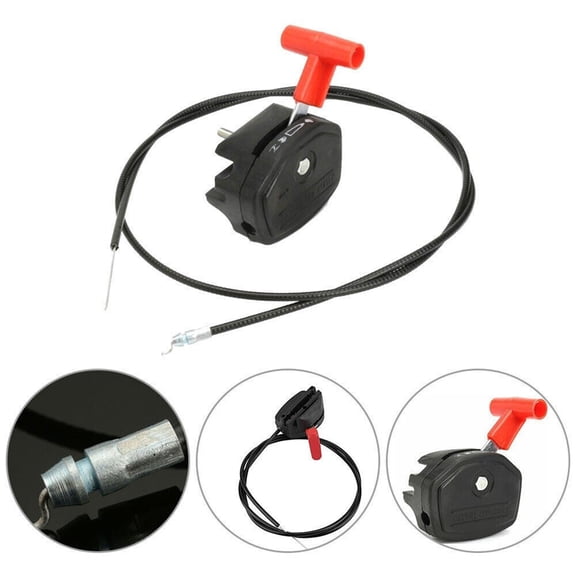 56\'\' Throttle Cable Switch Lever Control Handle For Lawnmower Lawn Mower Parts Throttle Cable + Box Red Handle YIWEI