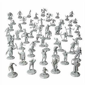Monster Protectors 56 Unpainted Fantasy Mini Figures- All Unique Designs- 1" Hex-Sized Compatible with DND Dungeons and Dragons
