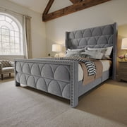 BrooveWave Velvet Wingback Headboard Queen - rated 5 stars from 1 reviews