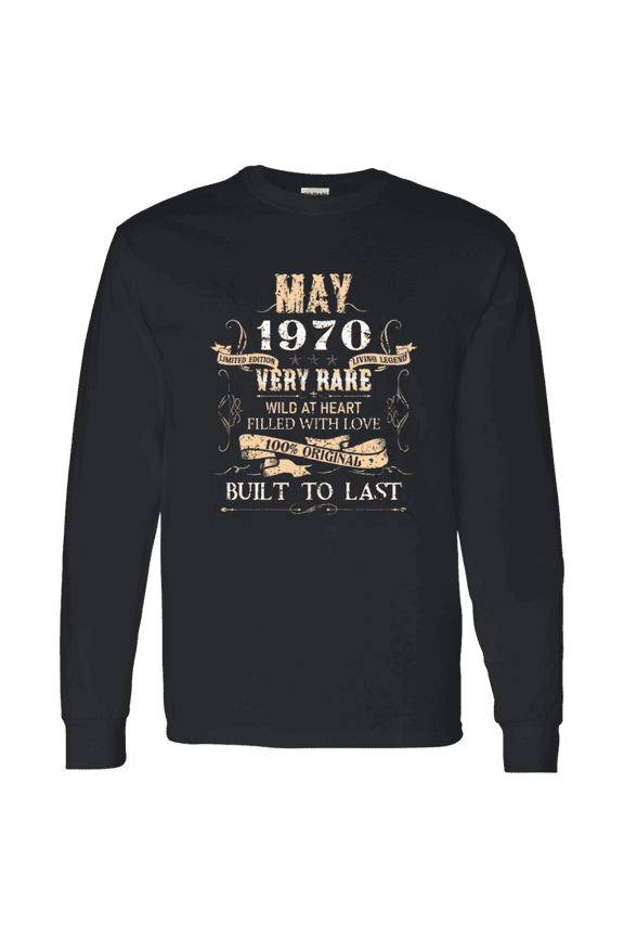 56 Years Old 56Th Birthday Legend Vintage May 1970 Bday Long Sleeve Shirt