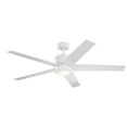 thumbnail image 1 of 56 inch Ceiling Fan with Light Kit-Matte White Finish Bailey Street Home 147-Bel-4435933, 1 of 10