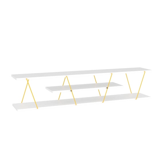 56 - inch Low TV Unit with Open Storage / Fits Well in Small Living Areas