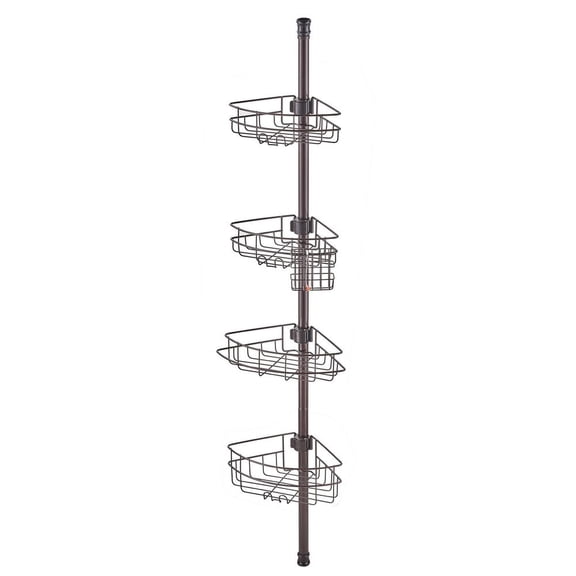 56" to 114" High Shower Corner Caddy Tension Pole Rust-Proof Tension Pole