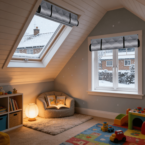 56 x 30in Winter Insulated Window Cover, Thermal Insulated Window Cover , Cold Weather Thermal Curtains Covers Kit,Window Insulation Kit for Home RV Basement–Grey