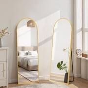 56x15 Arched Full Length Mirror Full Body Mirror Floor Mirror Standing Hanging or Leaning Wall,Gold