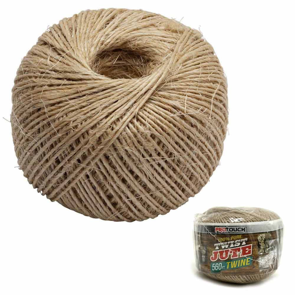 String Rope Roll 560 Feet Natural Jute Twine String Rope Roll Ball Refill Hobby Craft ...