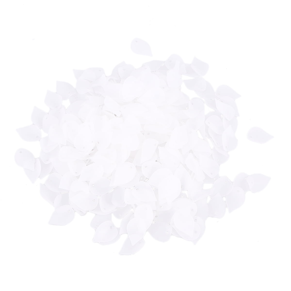 Frosted White Trumpet Flower Beads - 200pcs Acrylic Petal Accessories For DIY Crafts