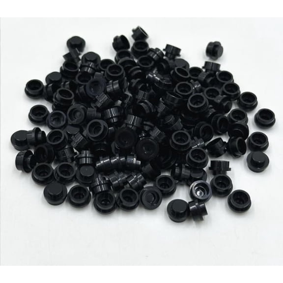 560 Piece Building Tile Bulk, Round 1x1, Compatible with Lego Parts and Pieces: (Color:Black)