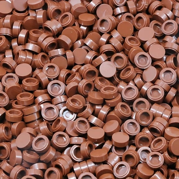 560 Piece Building Tile Bulk, Round 1x1, Compatible with Lego Parts and Pieces
