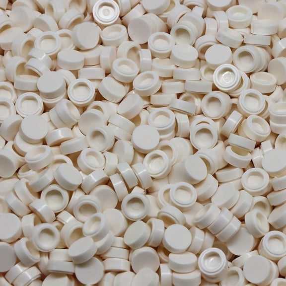 560 Piece Building Tile Bulk, Round 1x1, Compatible with Lego Parts and Pieces