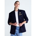 thumbnail image 1 of Free Assembly Women's and Women's Plus Embellished Wool Blend Boxy Blazer, Sizes XS-4X, 1 of 7