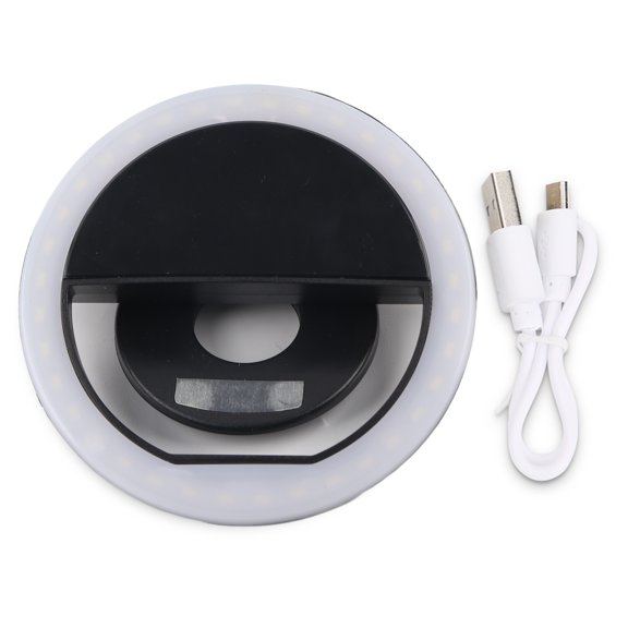 5600K 36LED Three Gears Dimming Ring Fill Light for Mobile Phone Tablet PC Photography Camera Shooting UniversalBlack