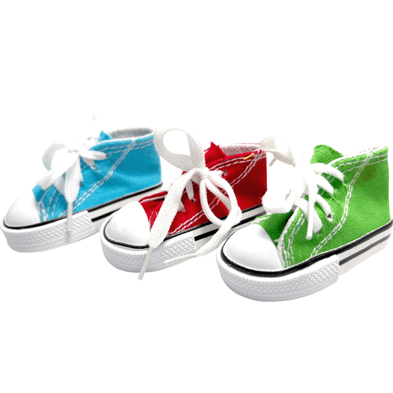 5603 Sneaker Shredders Pk3 M&M Bird Toys - Ultrafun Cotton and Rubber Pet Safe Foot Toys