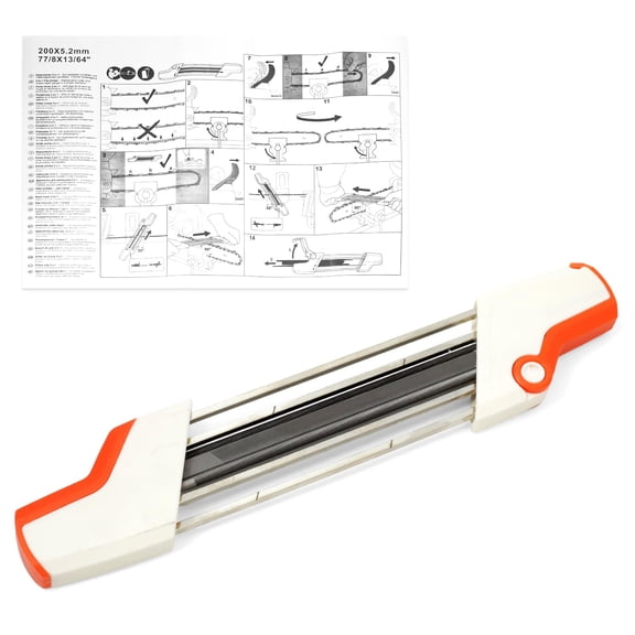 5605 750 4305 2 in 1 Chainsaw Chain Sharpener Compatible with Stihl Chainsaw 3/8" Standard Pitch Chain, Diameter 5.2mm Filing Guide Easy File Sharpening Tool Replace