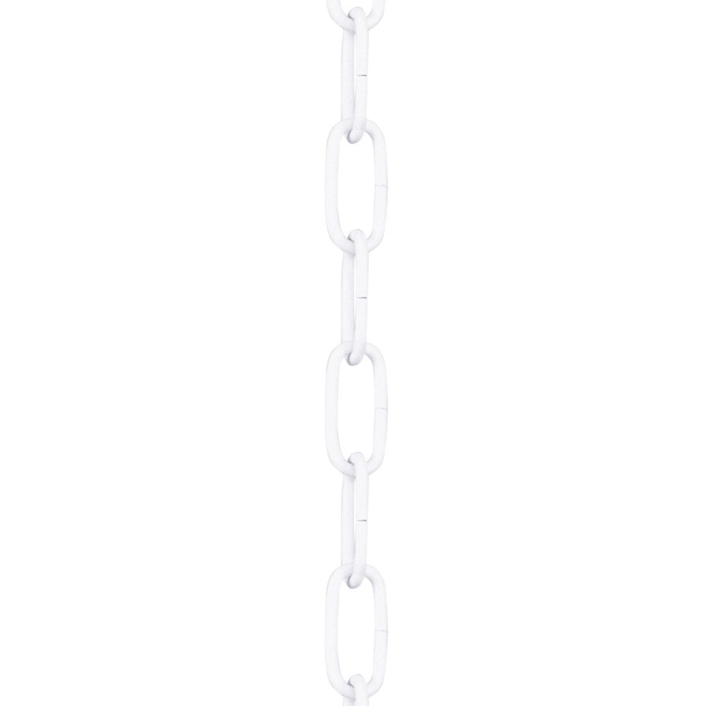 White Steel Decorative Chain for Lighting Fixtures, 36 inches
