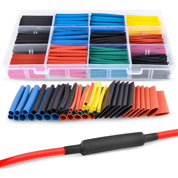 560PCS Heat Shrink 2:1 Electric Insulation Tubing Kit 45mm Wrap Cable Sleeve
