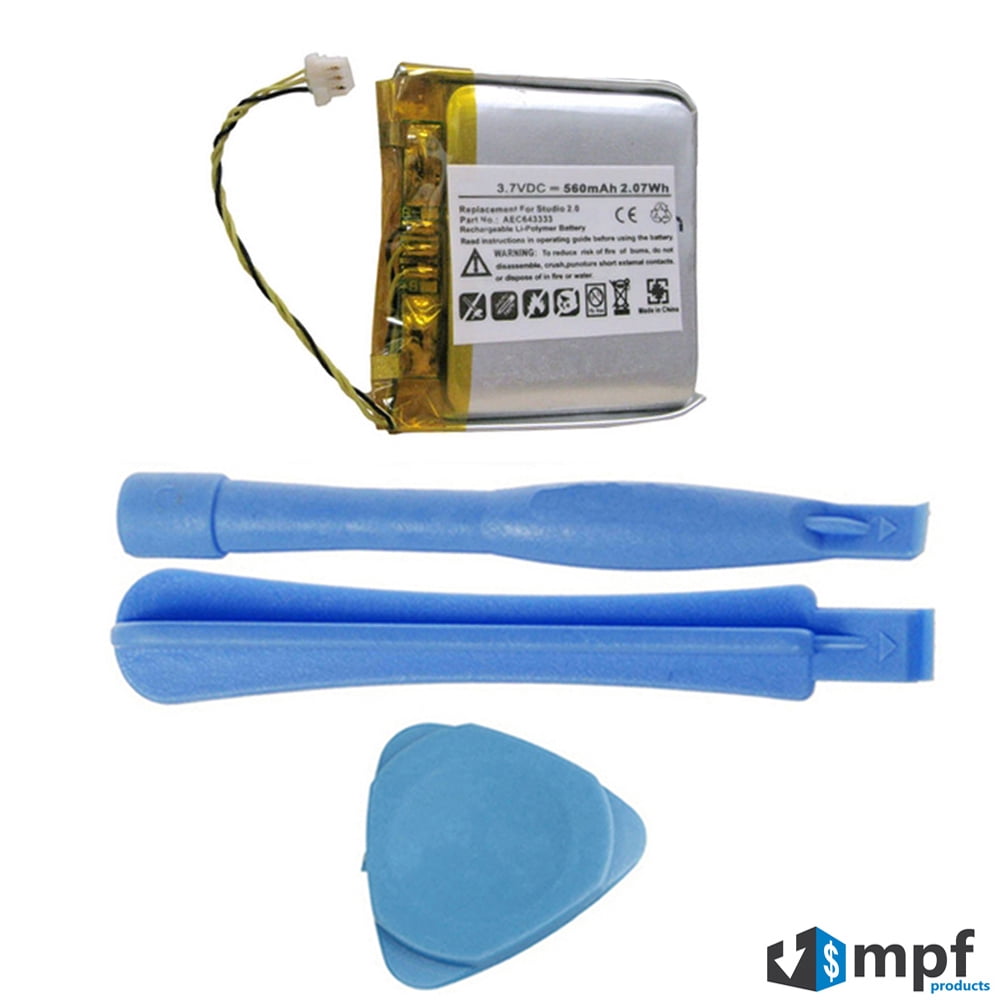 560mAh AEC64333 Battery Replacement for Beats by Dr. Dre Studio 2.0 Headphones Walmart