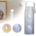 thumbnail image 1 of 560ml Gradient Frosted Plastic Water Bottle Wide Mouth Leak Proof Water Cup Portable Space Cup, 1 of 7