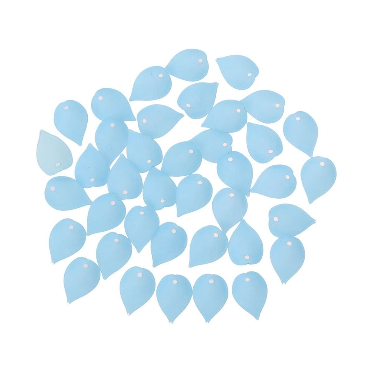 560pcs Acrylic Frosted Petals Plastic Leaf with Hole for Jewelry Making