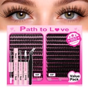 560pcs Lash Clusters Kit,DIY Cluster Eyelash Extensions 9-16mm