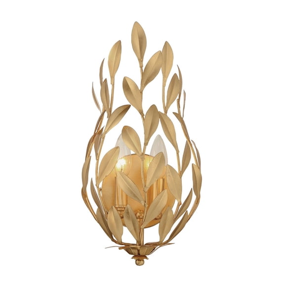 561-GA Crystorama Lighting Broche - 2 Light Wall Sconce-16 Inch Tall and 8.25 Inch Wide-Antique Gold Finish