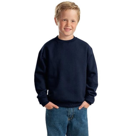 562B Youth NuBlend Crewneck Sweatshirt, Navy - Medium