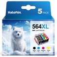 thumbnail image 1 of 564 XL 564XL Ink Cartridge Compatible with HP DeskJet 3520 (2 Black 1 Cyan 1 Magenta 1 Yellow), 1 of 10
