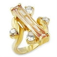 thumbnail image 1 of 56423 - Gold Brass Ring with AAA Grade CZ in Champagne, 1 of 1