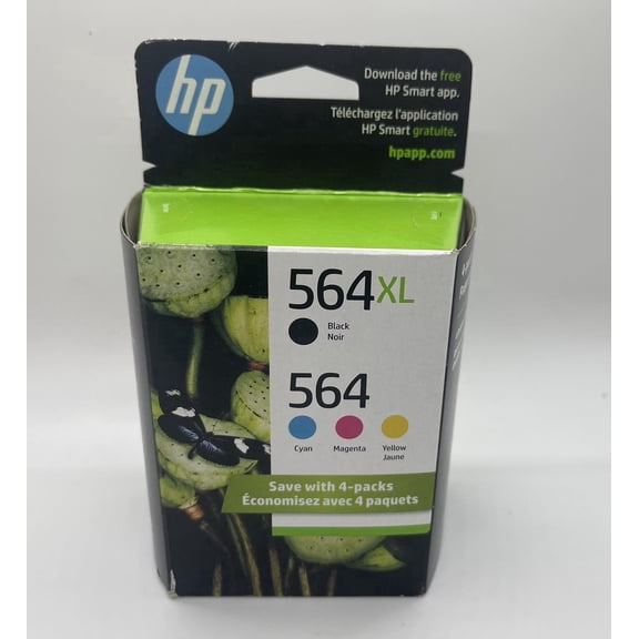 564XL Blk/564 CMY Ink Cartridge Pack No Manufacturer Warranty