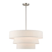 56724-91-Livex Lighting-Chandler - 4 Light Pendant In Mid-Century Modern Style-18.75 Inches Tall and 23 Inches Wide-Brushed Nickel Finish