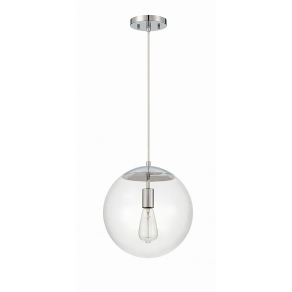 56892-CH Craftmade Lighting Gaze - 1 Light Pendant In Contemporary Style-12.8 Inches Tall and 11.88 Inches Wide-Chrome Finish-Clear Glass Color