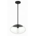 thumbnail image 1 of 56894-FB Craftmade Lighting Gaze - 1 Light Pendant In Contemporary Style-8 Inches Tall and 14 Inches Wide-Flat Black Finish-Clear Glass Color, 1 of 7
