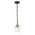 thumbnail image 1 of Craftmade Avante Grand 1 Light Mini Pendant, Flat Black / Satin Brass, 56991-FBSB, 1 of 6