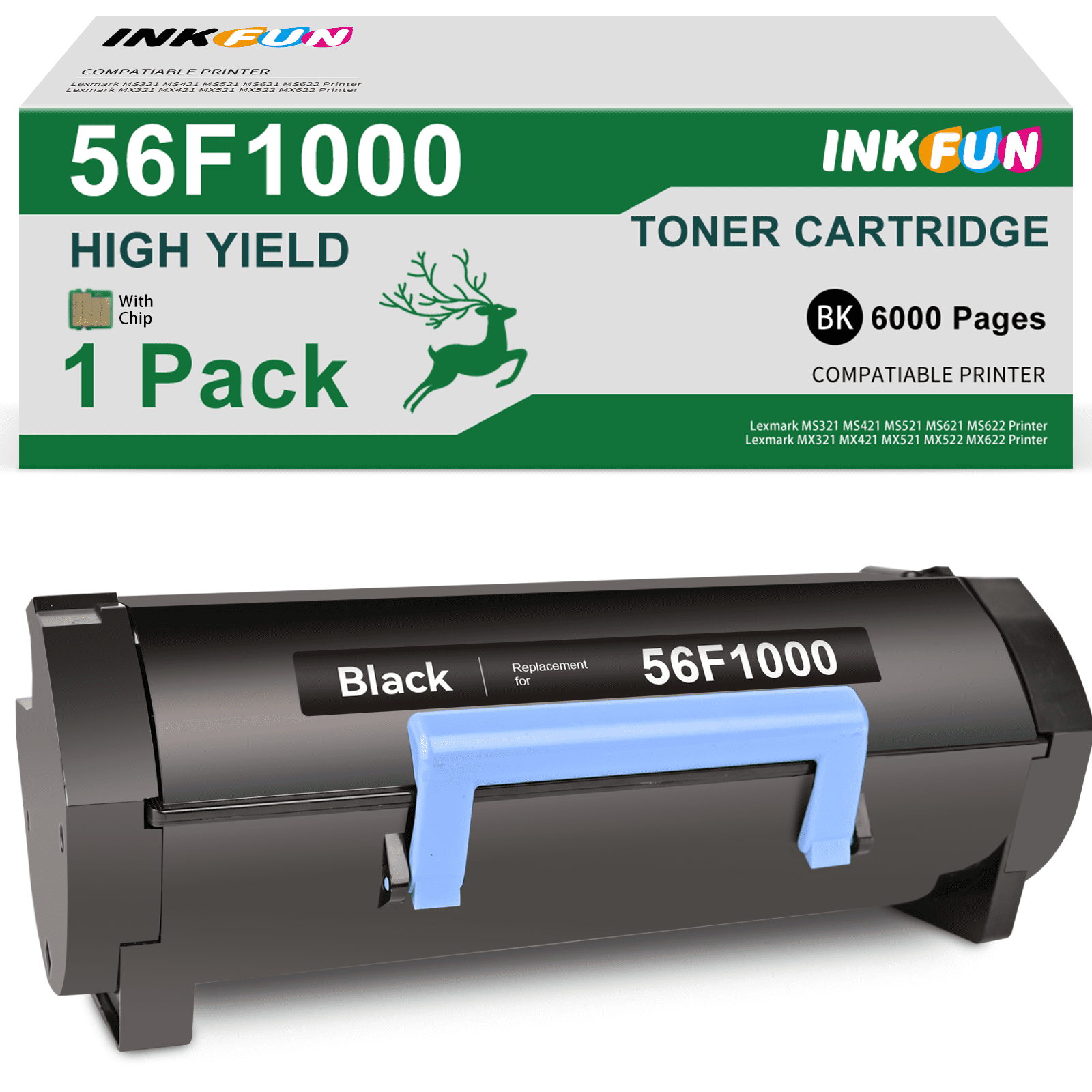 56F1000 Toner for Lexmark 56F1000 Black Toner for Lexmark Toner ...