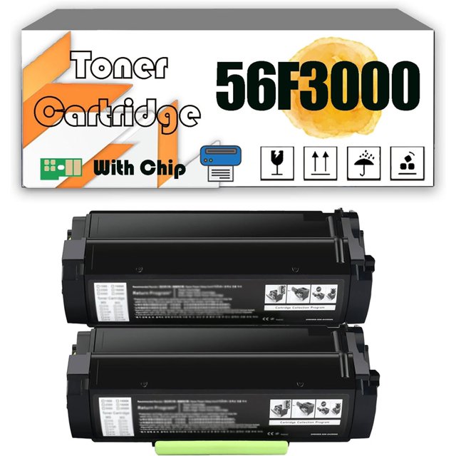 56F3000 Toner Cartridge, Compatible for Lexmark MX321 MX421 MX521 MX621 MX622 Printer —— High Print Volume with Chip