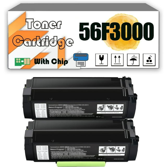 56F3000 Toner Cartridge, Compatible for Lexmark MX321 MX421 MX521 MX621 MX622 Printer —— High Print Volume with Chip