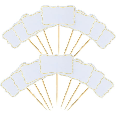 56PCS Party Food Labels for Buffet, Mini Chalkboard Signs for Food, Blank Toothpick Flags Cocktail Sticks Party Food Flags for Buffets to Write On, Cupcake Toppers Cheese Labels