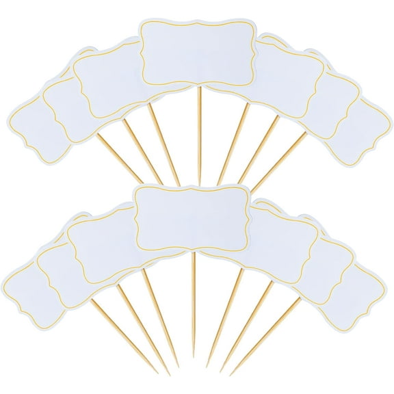 56PCS Party Food Labels for Buffet, Mini Chalkboard Signs for Food, Blank Toothpick Flags Cocktail Sticks Party Food Flags for Buffets to Write On, Cupcake Toppers Cheese Labels