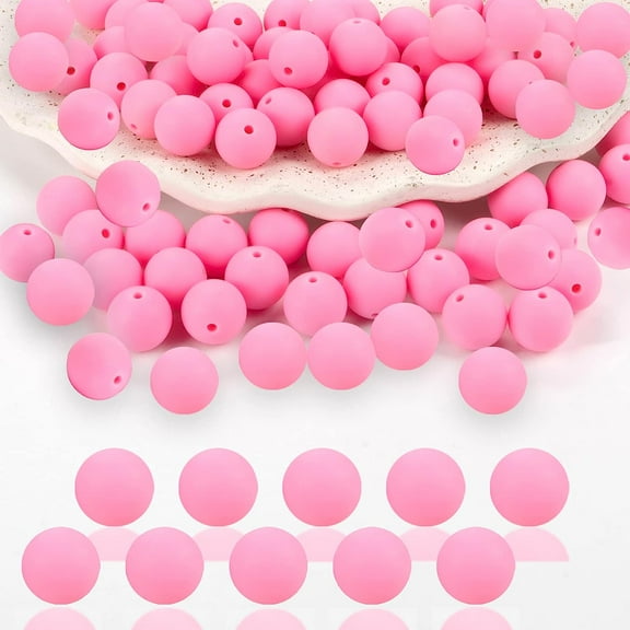 56PCS Silicone Beads 15mm Silicone Beads Bulk,Silicone Beads for Keychain Making,Rubber Beads Silicone Focal Rounds Assorted Loose Beads for Pens Bracelets Making Jewelry Making DIY Crafts Making