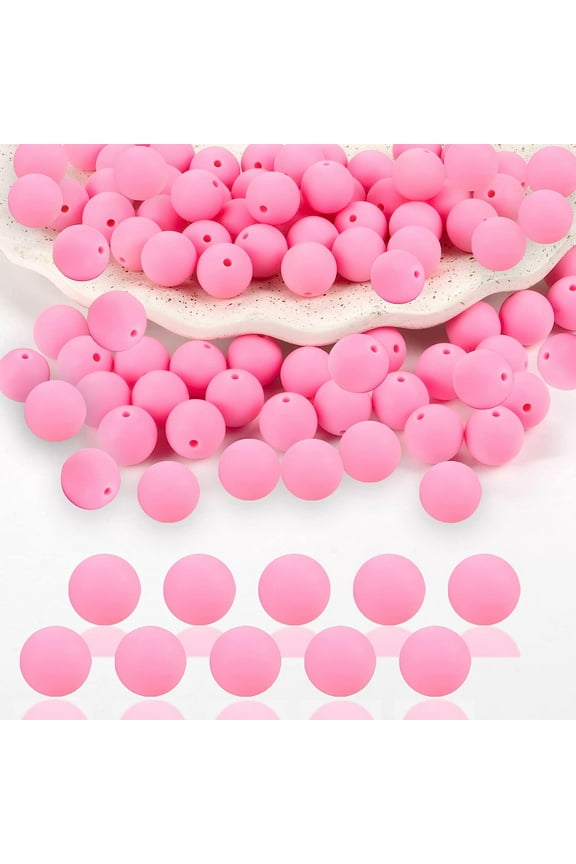 56PCS Silicone Beads 15mm Silicone Beads Bulk,Silicone Beads for Keychain Making,Rubber Beads Silicone Focal Rounds Assorted Loose Beads for Pens Bracelets Making Jewelry Making DIY Crafts Making