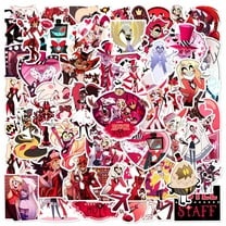 56Pcs Hazbin Hotel Stickers, Angel Dust Decor Waterproof Stickers, Decals for Kids Teens Adults, Water Bottle Laptop Phone DIY Supply