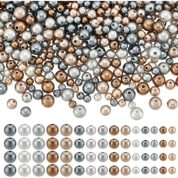 56Pcs Natural Pearl Beads 0.16-0.26 Inch Freshwater Cultured Pearl Beads Small Pearl Loose Spacer Beads Strand for Necklace Bracelet Jewelry Making Hole: 0.6mm
